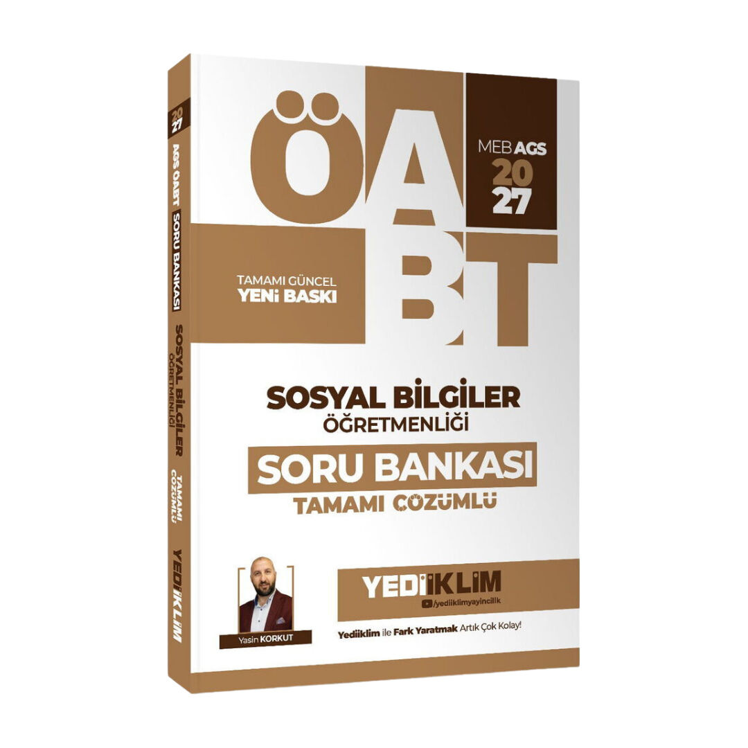 Yediiklim 2027 MEB AGS ÖABT Sosyal Bilgiler Öğretmenliği Tamamı Çözümlü Soru Bankası
