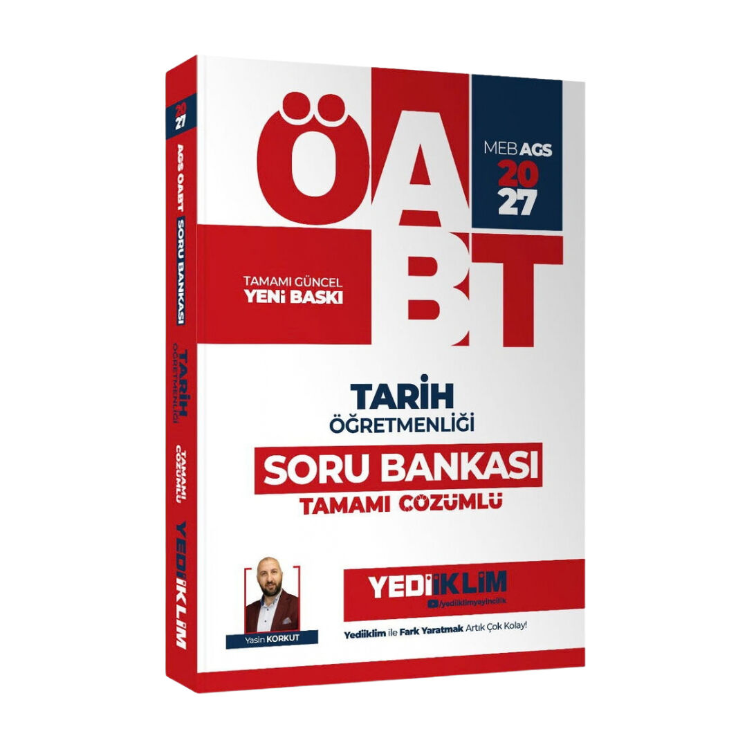 Yediiklim 2027 MEB AGS ÖABT Tarih Öğretmenliği Tamamı Çözümlü Soru Bankası