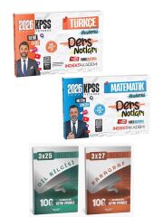 İndeks Akademi 2026 KPSS Türkçe + Matematik Akademisi Video Ders Notları 2 li Set Anla Kazan Deneme