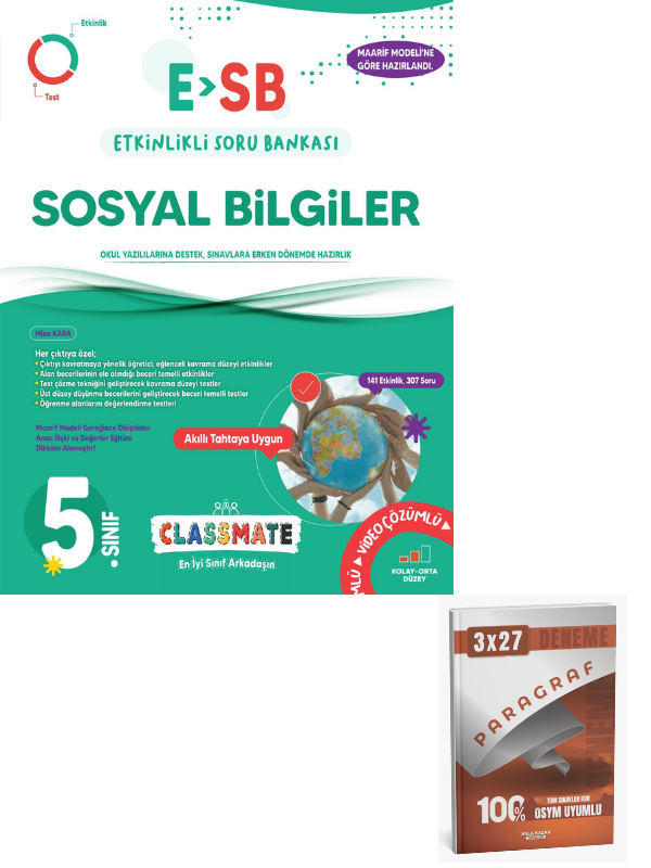 Okyanus 2027 5. Sınıf Classmate (ESB) Sosyal Bilgiler Etkinlikli Soru Bankası+ Anla Kazan Paragraf