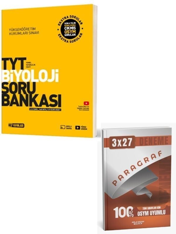 Hız 2027 TYT Biyoloji Soru Bankası + Anla Kazan Paragraf