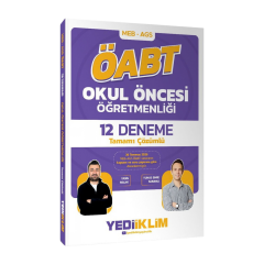 Yediiklim 2027 ÖABT MEB-AGS Okul Öncesi Öğretmenliği 12 Deneme Çözümlü - Yasin Solak, Yunus Emre Sabanlı