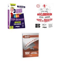 2027 Ankara 8. Sınıf Güçlendiren Fen LGS Bilimleri 3 Adımda Benzer + Mantık Sözel Sayısal ve Muhakeme Soru 3'lü Set