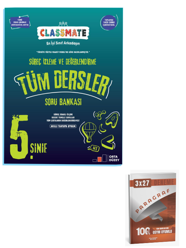 Okyanus 2027 5. Sınıf Classmate Süreç Odaklı Tüm Dersler Soru Bankası+ Anla Kazan Paragraf