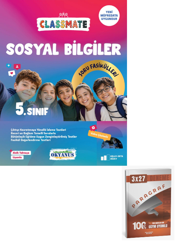 Okyanus 2027 5. Sınıf Classmate Sosyal Bilgiler Soru Fasikülleri+ Anla Kazan Paragraf