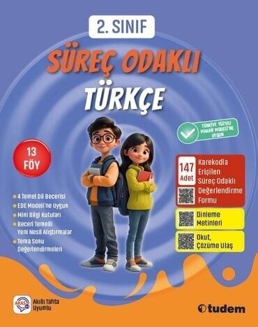 Tudem 2. Sınıf Süreç Odaklı Türkçe Tudem Yayınları