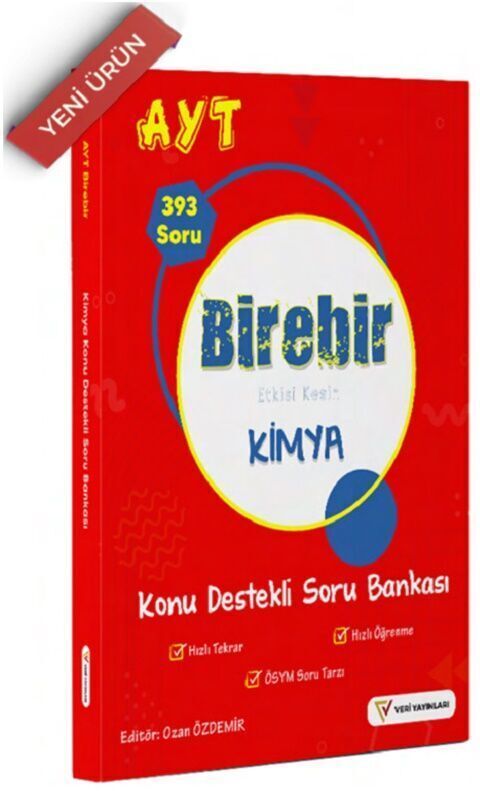 Veri Yayınları AYT Kimya Birebir Konu Destekli Soru Bankası