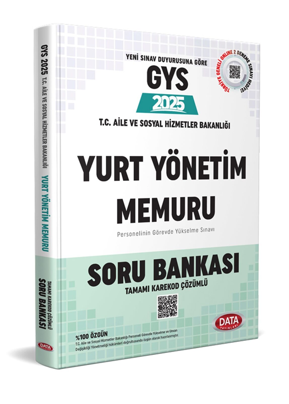 2025 T.C. Aile ve Sosyal Hizmetler Bakanlığı Yurt Yönetim Memuru GYS Soru Bankası Data Yayınları