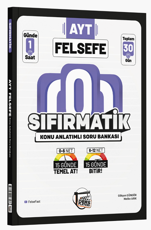 Ders Platosu AYT Felsefe Sıfırmatik Konu Anlatımlı Soru Bankası