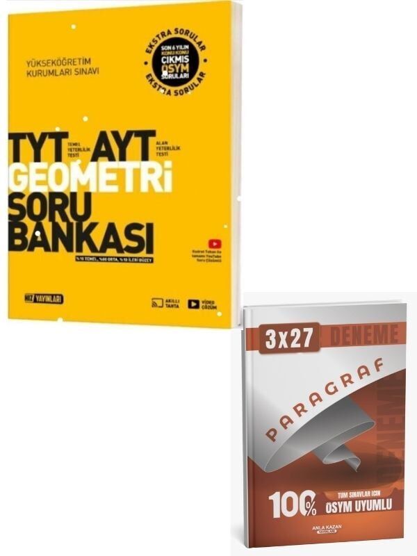Hız 2027 TYT AYT Geometri Soru Bankası + Anla Kazan Paragraf