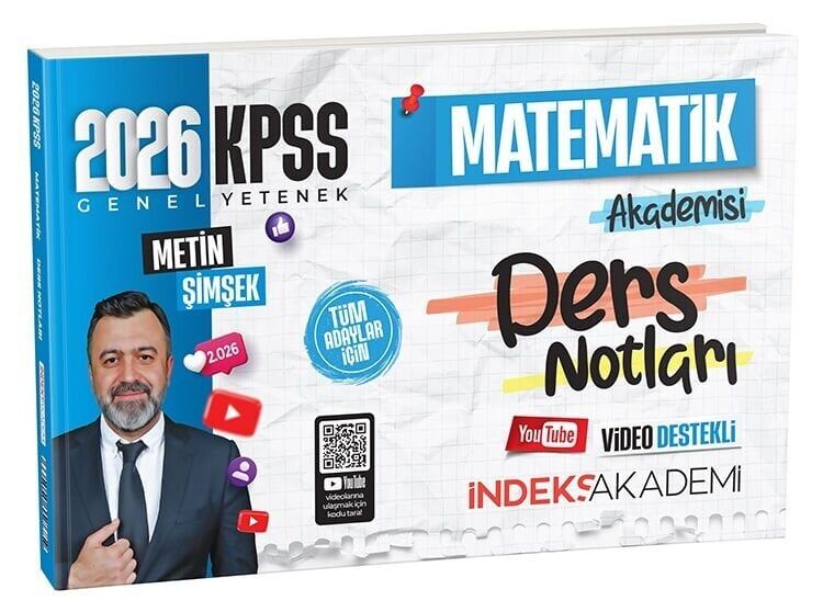 İndeks Akademi 2026 KPSS Matematik Akademisi Video Ders Notları - Metin Şimşek İndeks Akademi Yayıncılık