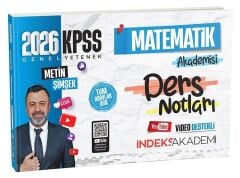 İndeks Akademi 2026 KPSS Matematik Akademisi Video Ders Notları - Metin Şimşek İndeks Akademi Yayıncılık
