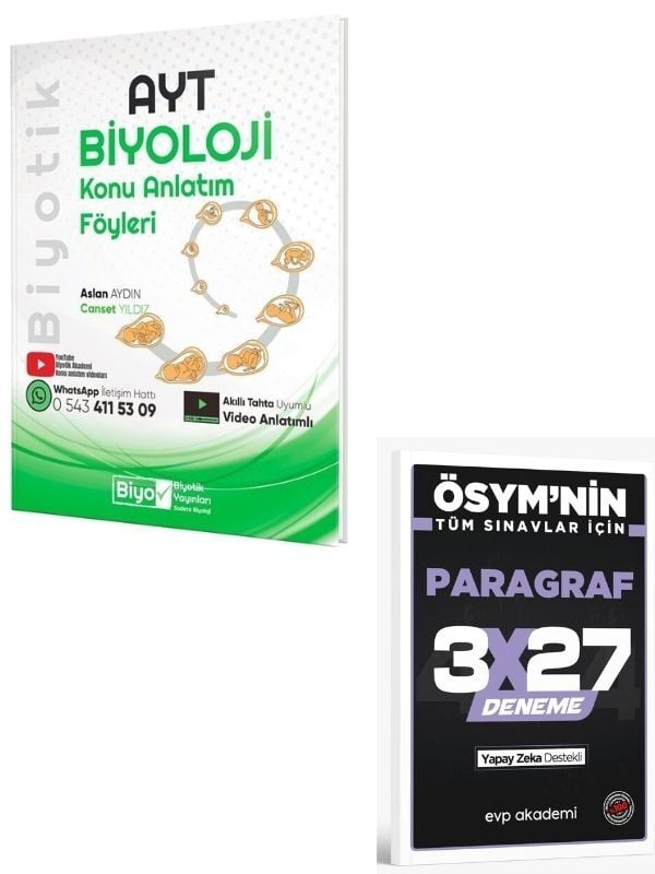 Biyotik 2027 AYT Biyoloji Konu Anlatım Föyleri+ EVP Akademi Paragraf