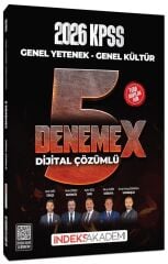 İndeks Akademi 2026 KPSS Genel Yetenek Genel Kültür 5 DenemeX Çözümlü İndeks Akademi Yayıncılık