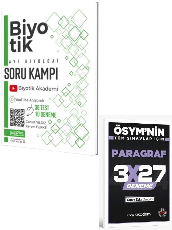 Biyotik 2027 AYT Biyoloji Soru Kampı+ EVP Akademi Paragraf