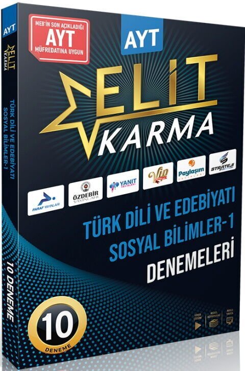 Paraf Yayınları AYT Türk Dili ve Edebiyatı Sosyal Bilimler-1 Elit Karma 10 Deneme