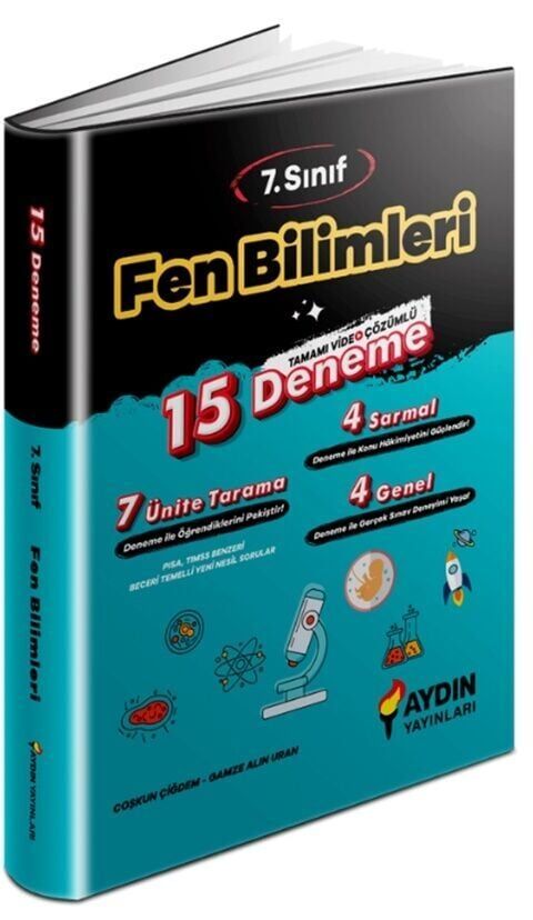 Aydın Yayınları 7. Sınıf Fen Bilimleri 15 Deneme