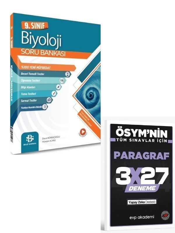 BilgiSarmal 2027 9. Sınıf Biyoloji Soru Bankası+ EVP Akademi Paragraf