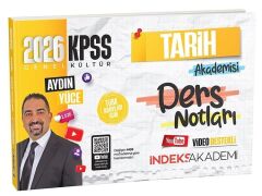 İndeks Akademi 2026 KPSS Tarih Akademisi Video Ders Notları - Aydın Yüce İndeks Akademi Yayıncılık