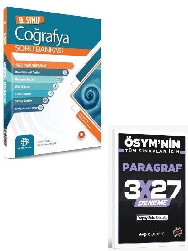 BilgiSarmal 2027 9. Sınıf Coğrafya Soru Bankası+ EVP Akademi Paragraf