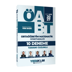 Yediiklim 2027 ÖABT MEB-AGS Lise Ortaöğretim Matematik Öğretmenliği 10 Deneme Çözümlü - Hakan Efe