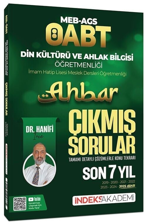 İndeks Akademi 2026 ÖABT MEB-AGS Din Kültürü ve Ahlak Bilgisi Ahbar Çıkmış Sorular Son 7 Yıl Çözümlü - Hanifi İnce İndeks Akademi Yayıncılık