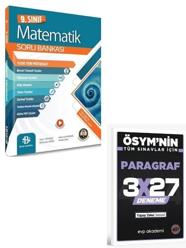 BilgiSarmal 2027 9. Sınıf Matematik Soru Bankası+ EVP Akademi Paragraf