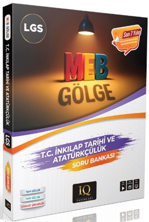 IQ Yayınları LGS TC İnkılap Tarihi ve Atatürkçülük Gölge Soru Bankası Çözümlü IQ Yayınları