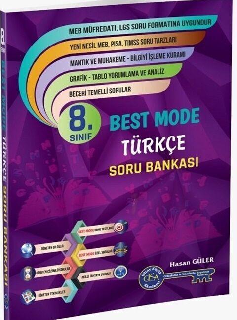 Gür Yayınları 8. Sınıf Türkçe Best Mode Soru Bankası