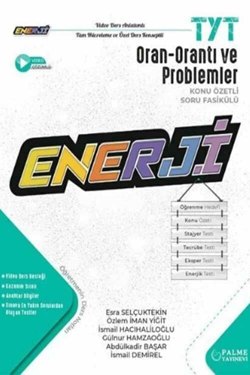 YKS TYT Oran - Orantı ve Problemler Enerji Konu Özetli Soru Fasikülü Palme Yayınları