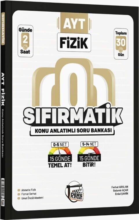 Ders Platosu YKS AYT Fizik Sıfırmatik Konu Anlatımlı Soru Bankası Ders Platosu