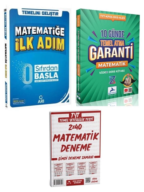 Ders Ortamı + Arı + Paraf 2026 Matematik 0 dan Başla + Z Takım Matematik + Deneme 3lü Set
