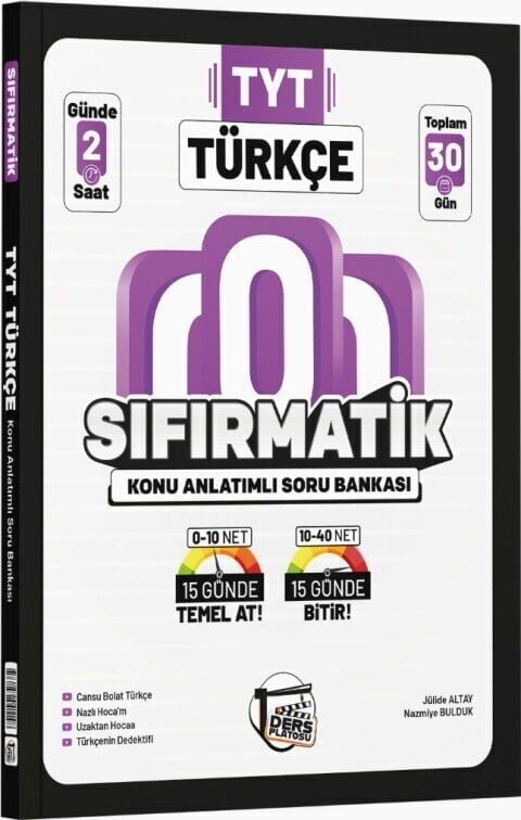 Ders Platosu YKS TYT Türkçe Sıfırmatik Konu Anlatımlı Soru Bankası Ders Platosu