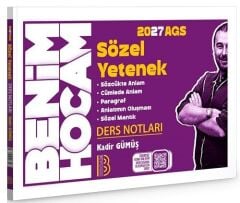 Benim Hocam 2027 MEB-AGS Sözel Yetenek Ders Notları - Kadir Gümüş
