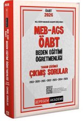 Pegem 2026 ÖABT MEB-AGS Beden Eğitimi Öğretmenliği Çıkmış Sorular Çözümlü Pegem Akademi Yayınları