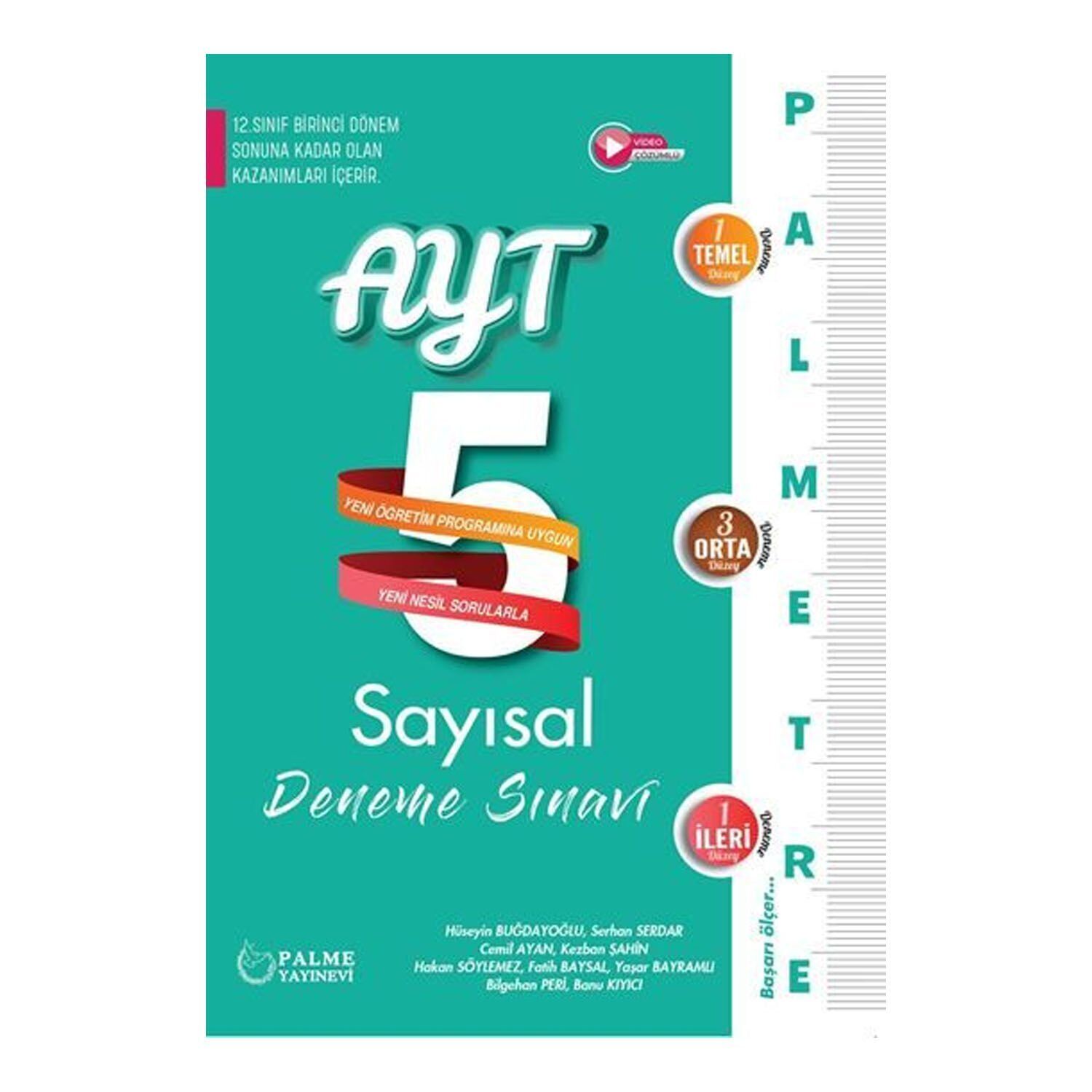 Palme YKS AYT Sayısal Palmetre 5 Deneme Sınavı Video Çözümlü