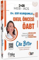 Dijika 2026 ÖABT MEB-AGS Okul Öncesi Öğretmenliği Çöz Bitir Soru Bankası Çözümlü - Elif Kurşunlu Dijika Yayınları
