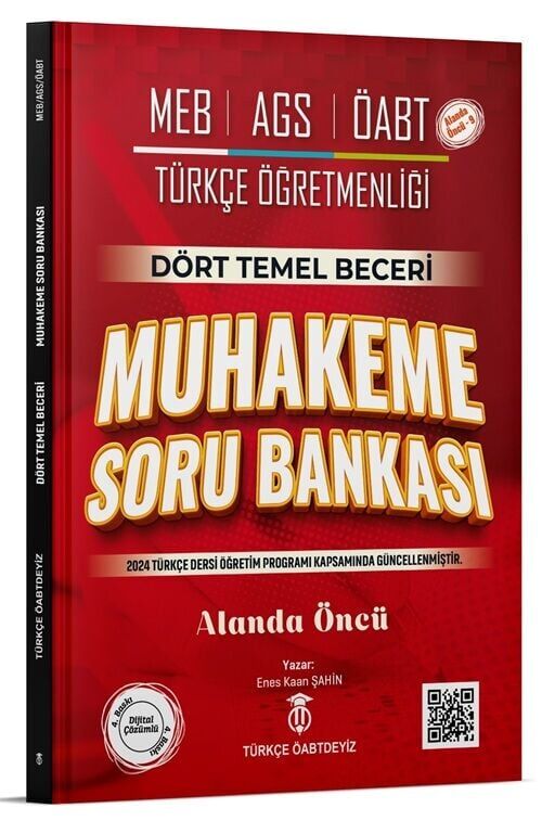 Türkçe ÖABTDEYİZ ÖABT MEB-AGS Türkçe Dört Temel Beceri Muhakeme Soru Bankası Çözümlü - Enes Kaan Şahin Türkçe ÖABTDEYİZ
