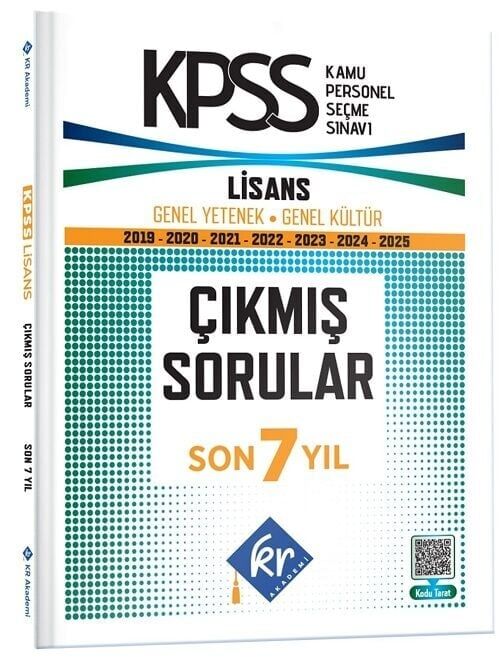 KR Akademi 2026 KPSS Genel Yetenek Genel Kültür Çıkmış Sorular Son 7 Yıl Çözümlü KR Akademi Yayınları