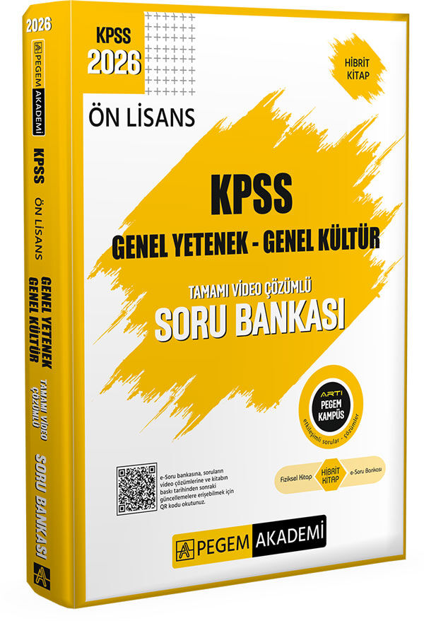 Pegem 2026 KPSS Ön Lisans Soru Bankası Çözümlü Tek Kitap Pegem Yayınları